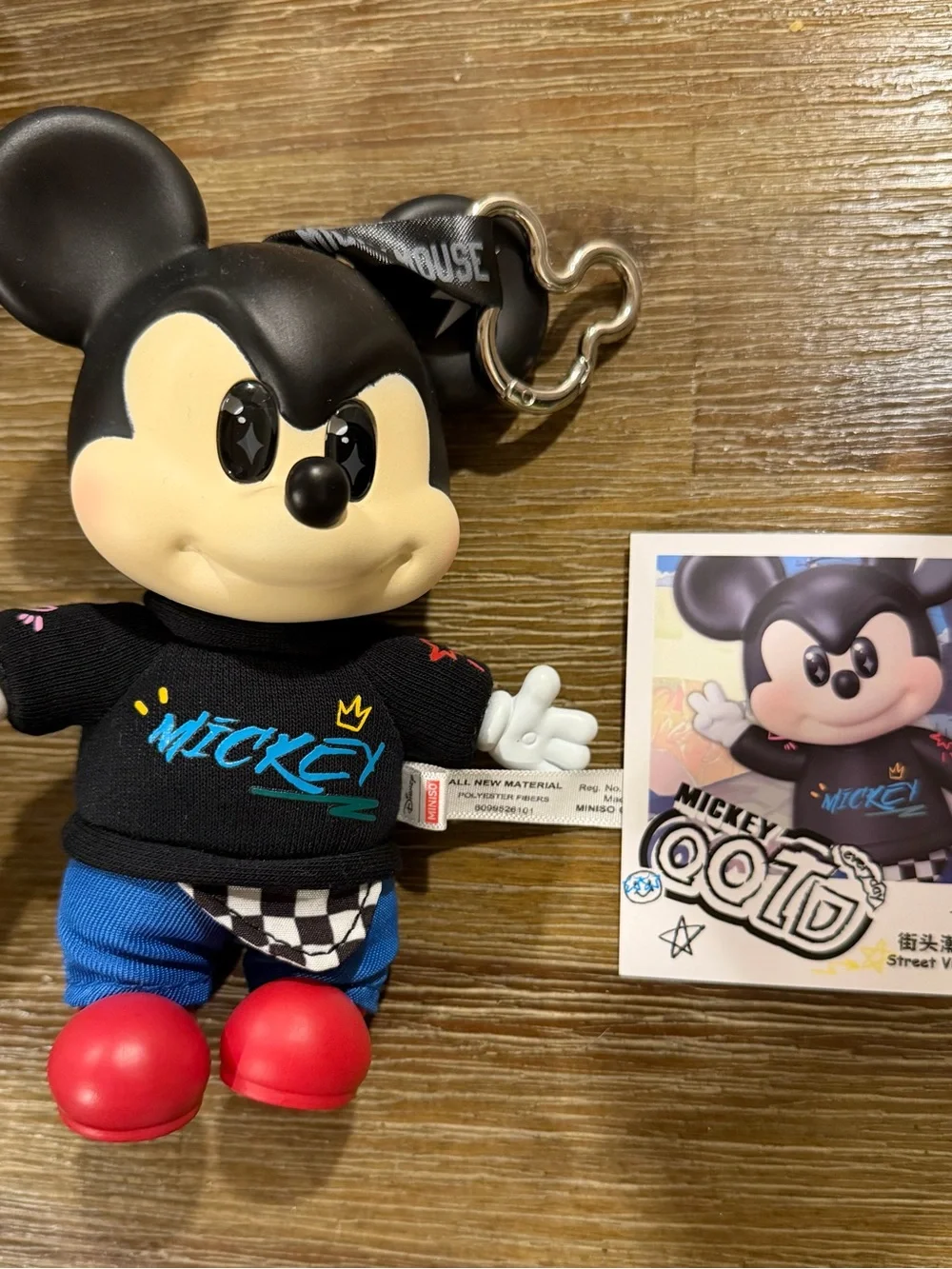 Mickey Vinyl Keychain Plush - Black & Red Kids Toy
